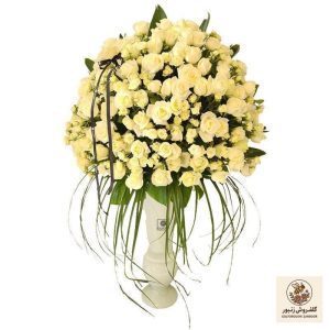 تاج گل ترحیم رز هلندی گل گیفت کد GT001 | کد: ZNB-640 | کد: ZNB-640