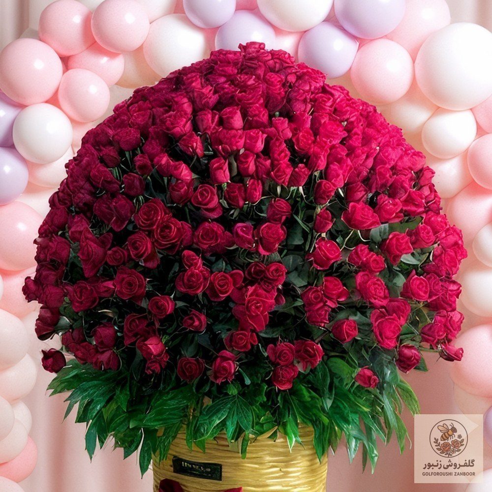سورپرایز عاشقانه با گل رز قرمز - کد 6158 | کد: ZNB-L9W