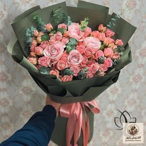 دسته گل طبیعی رز صورتی مدل رانیا | کد: ZNB-TRB-9209C1C697784FEFA689840BD50855F1 | کد: ZNB-TRB-9209C1C697784FEFA689840BD50855F1