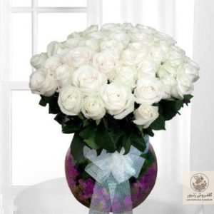 گلدان شیشه ای رز هلندی | کد: ZNB-120F | کد: ZNB-120F