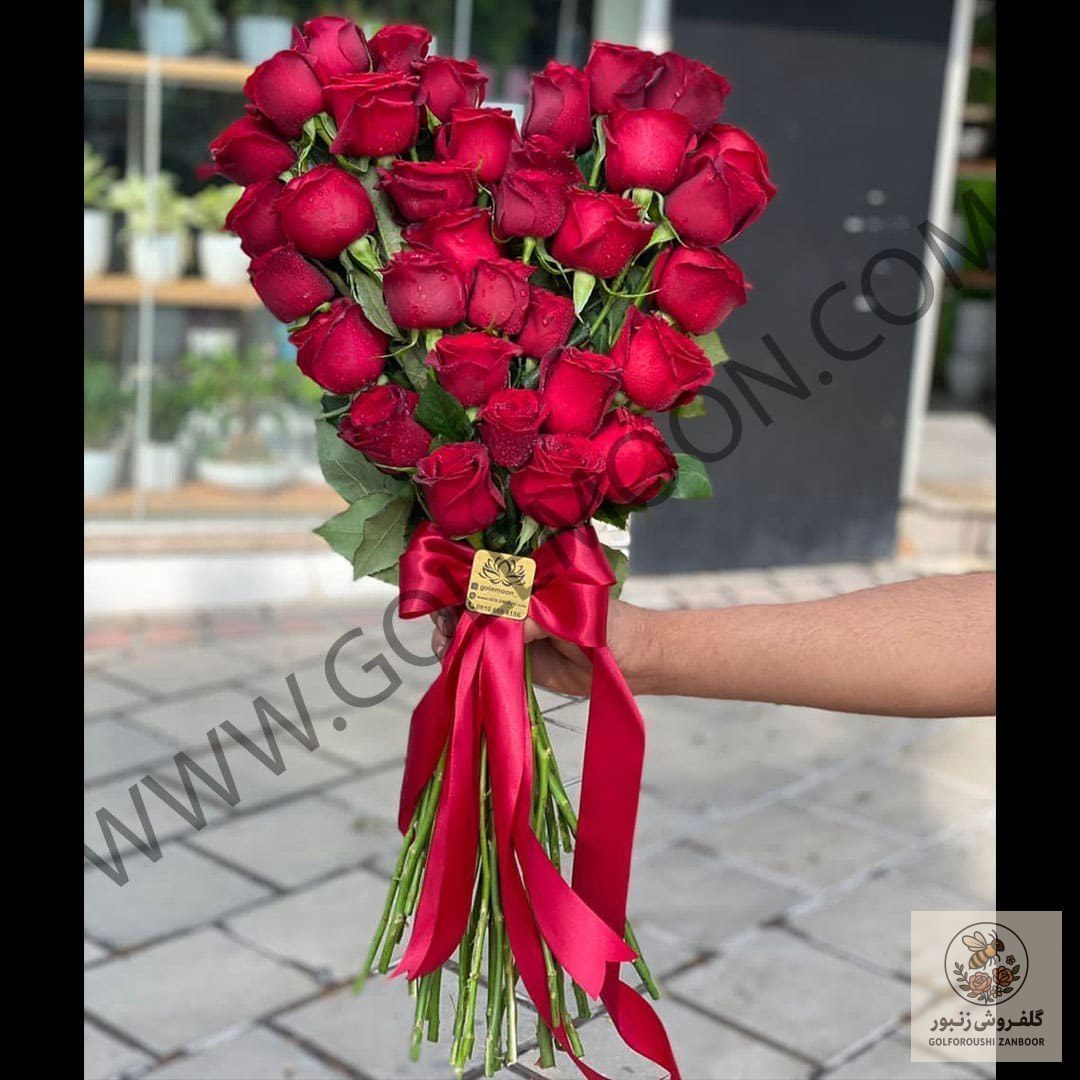 دسته گل قلب 35 شاخه | کد: ZNB-1AEA