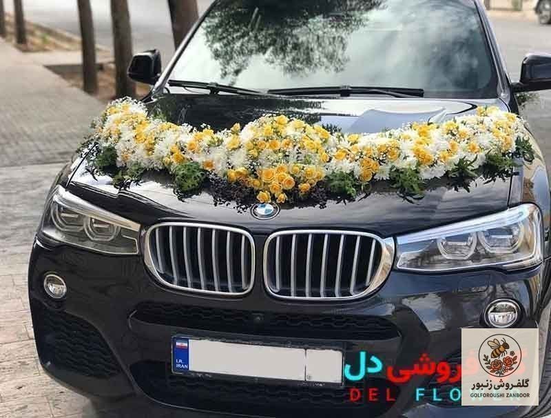 تزیین ماشین عروس بی ام و مشکی 606 | کد: ZNB-QP7