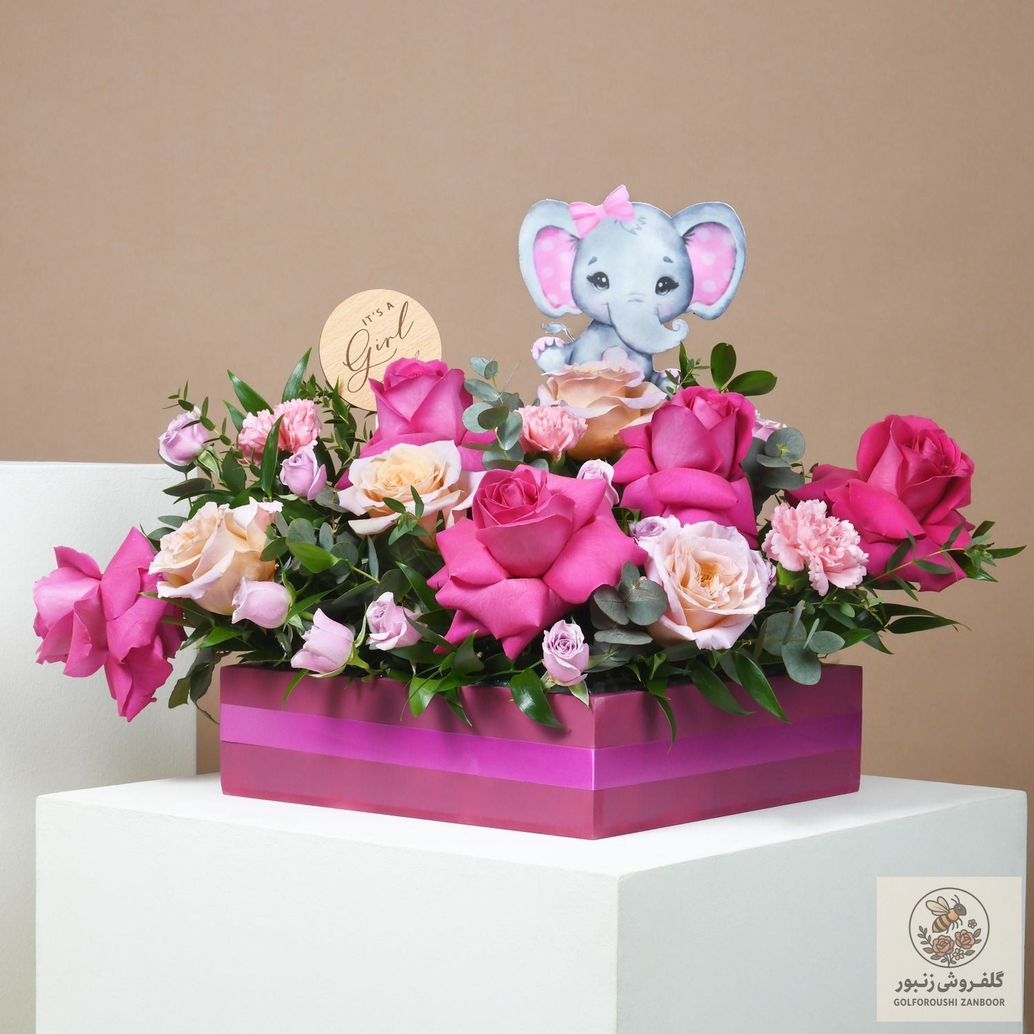 Charming It’s a Girl Flower Arrangement in Wooden Box | کد: ZNB-1IBO | کد: ZNB-1IBO Charming It’s a Girl Flower Arrangement in Wooden Box | کد: ZNB-1IBO | کد: ZNB-1IBO