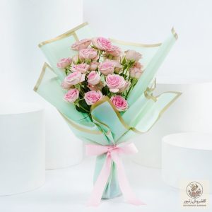 Exquisite Baby Pink Roses Bouquet – Perfect Gift for Any Occasion | کد: ZNB-1HMS | کد: ZNB-1HMS
