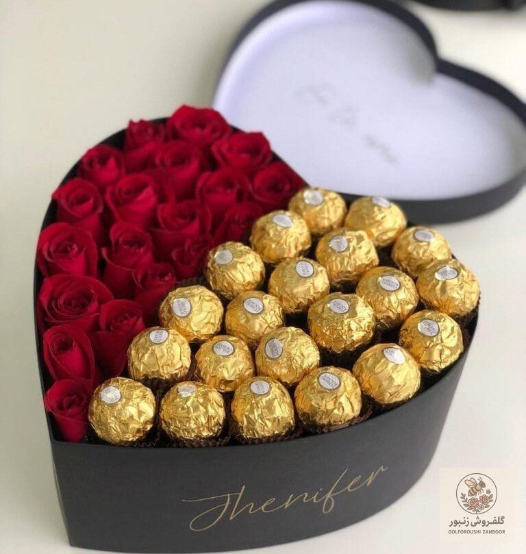 جعبه گل و شکلات | کد: ZNB-PB8